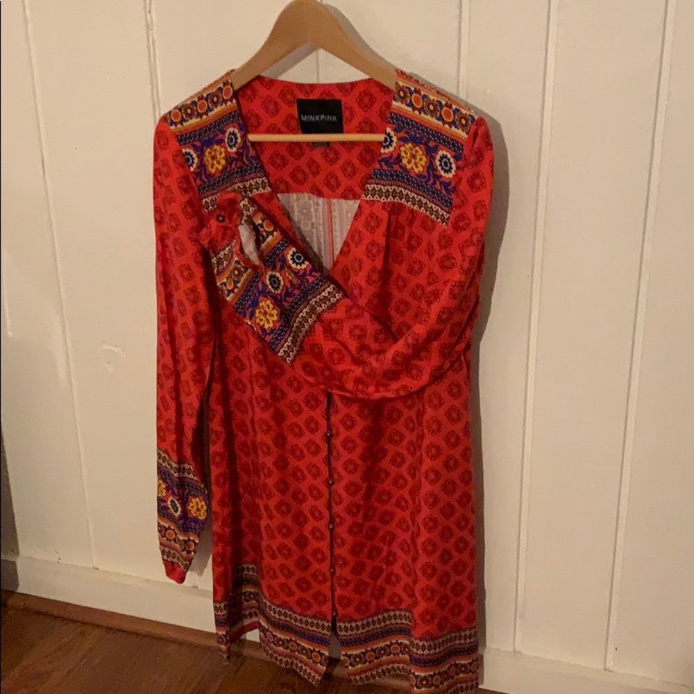 MINKPINK Long Sleeve Shift